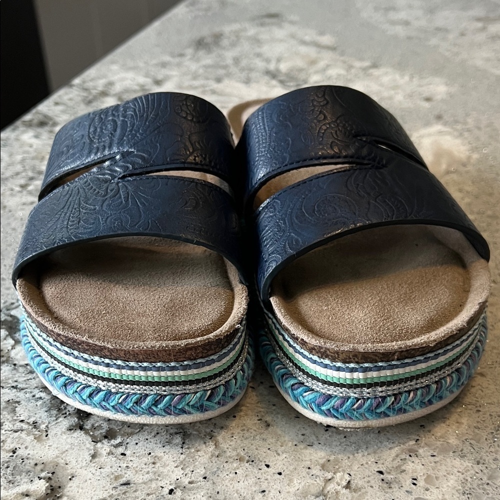 Muk Luks Muk Luks Dark Blue Sandals Size 39EU - Picture 3 of 8
